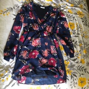 Nordstrom Floral V neck dress